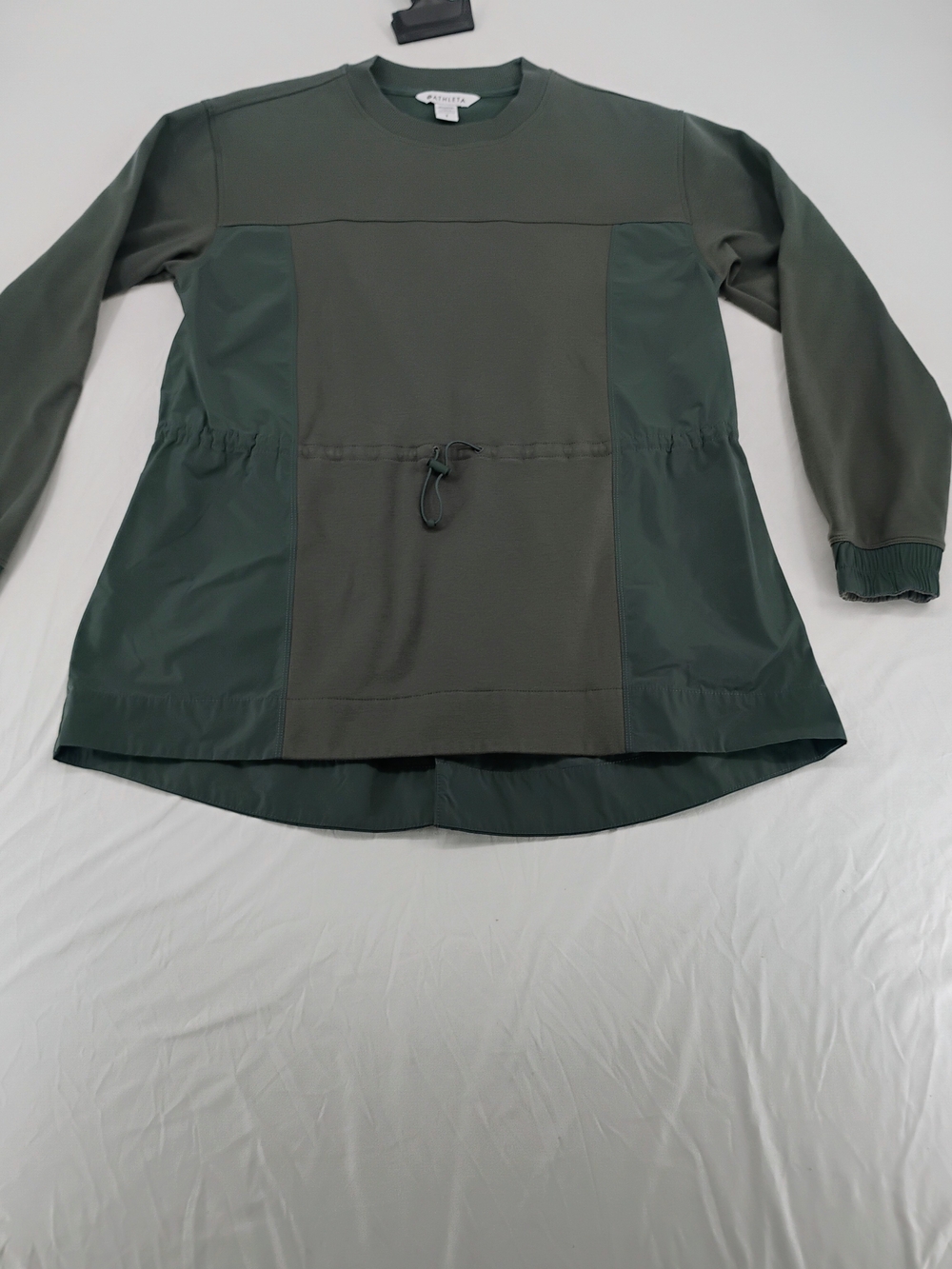 Athleta  Dark Olive Drawstring Utility Pullover Jacket